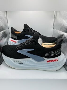 Brooks Glycerin Max Running Shoes Men's 9.5 D Black Ebony Winter Sky Sneakers